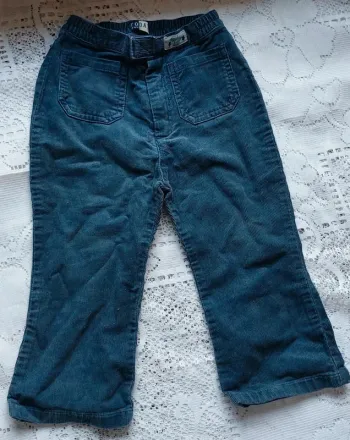 Pantalon en velours bleu - Doux et confortable, en très bon état, taille 2 ans
