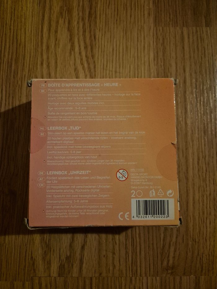 Boite d'apprentissage pour savoir lire l’heure en très bon état - photo numéro 2