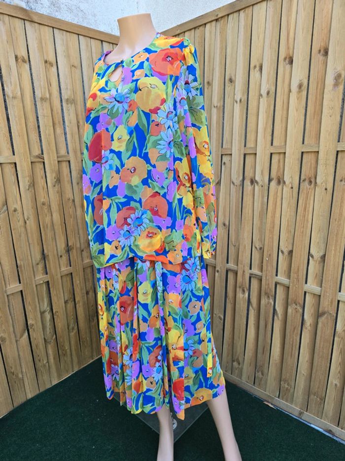 Robe fleurie légère 🍒vintage 80 Paul Mausner🍒taille 42 - photo numéro 4
