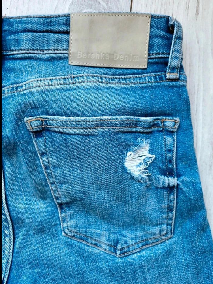 Jean Bershka Homme 36 – slim destroy bleu brut – style déchiré tendance – coupe ajustée - photo numéro 12