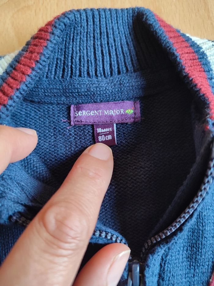 Lot ensemble tenue Pantalon et Gilet zippé assorti Neufs Sergent Major en 12-18M - photo numéro 7