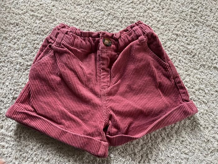 Short hiver en velours rose Vertbaudet taille 4 ans
