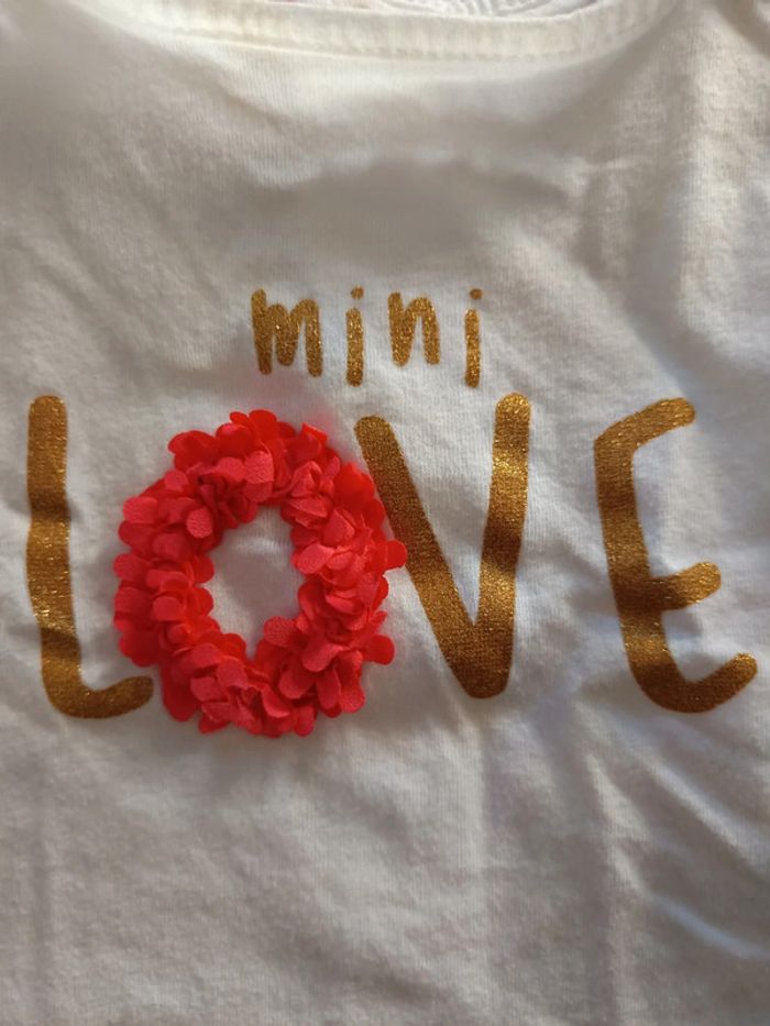 T-shirt LOVE 3 mois - photo numéro 2