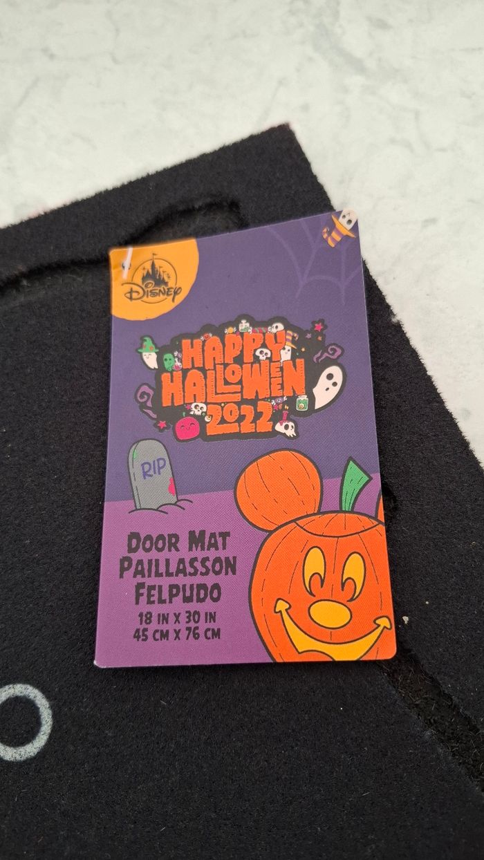 Tapis d'entrée disney Mickey halloween store Donald citrouille - photo numéro 3