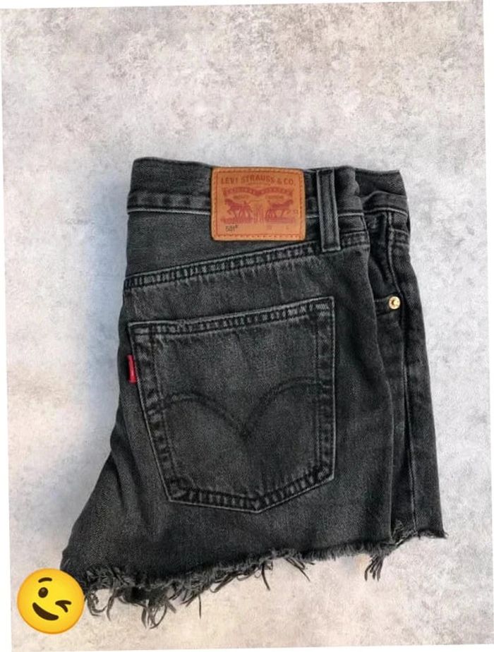 Short Levi's 501 W30 FR40 noir Femme Women #SHO45