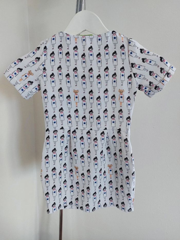 Robe manches courtes légère imprimé fille 3 ans - photo numéro 4