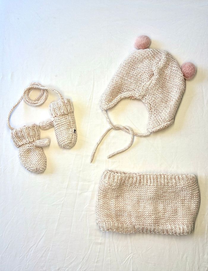 Ensemble bonnet, moufles & snood – Nini & Girls - photo numéro 2
