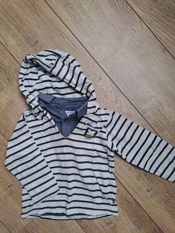 polo à capuche okaidi 24 mois