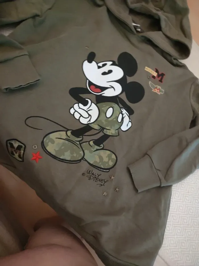 Sweat Disney Mickey kaki 12 ans - photo numéro 4