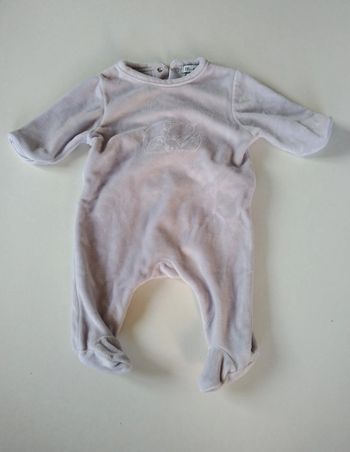 pyjama gris violet DPAM fille naissance