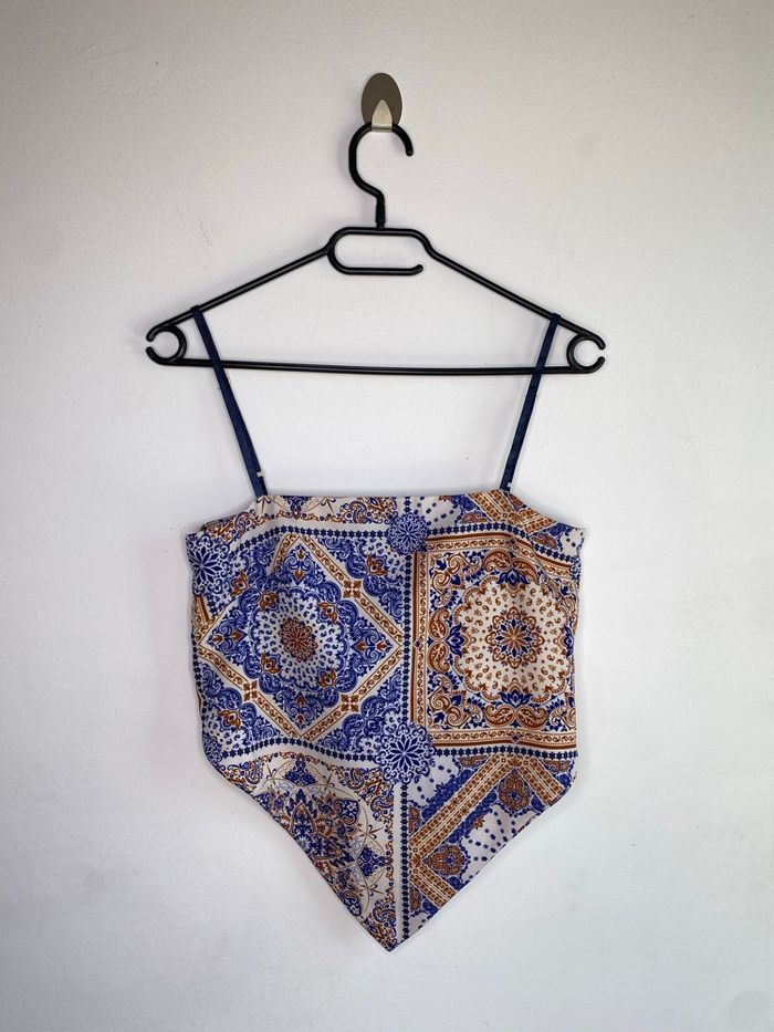 Top à nouer imprimer floral