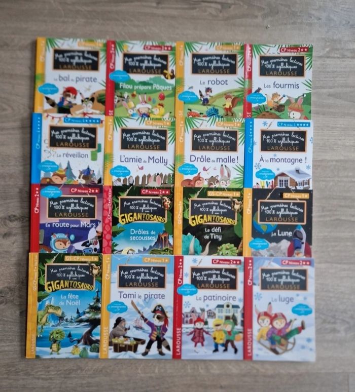 Lot de 16 livres cp méthode syllabique