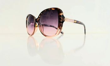 Lunette de soleil femme marron léopard dégradés et rose dégradés uvprotection catégorie 2