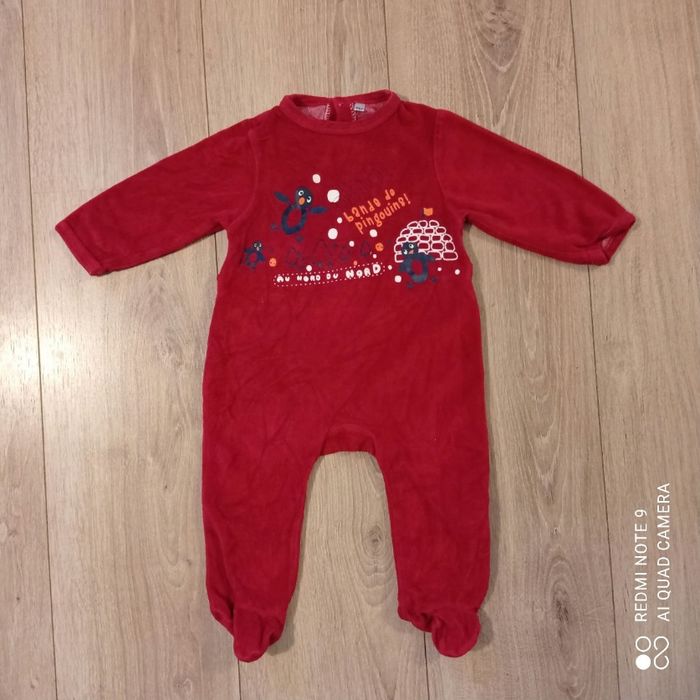 Grenouillère rouge 9mois