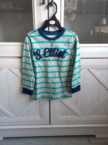 Sweat à rayures vertes garçon