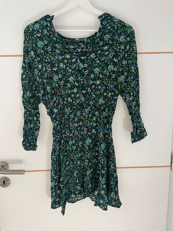 Robe verte fleurie XS Zara - photo numéro 4