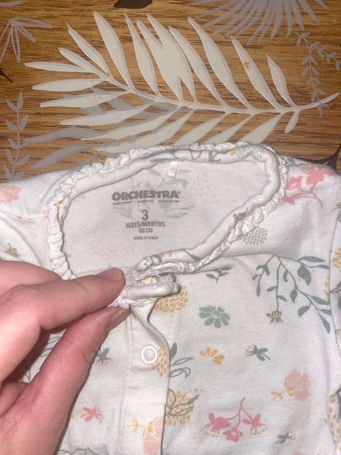 Lot de 2 pyjamas en coton ouverture avant orchestra bb 3 mois - photo numéro 6