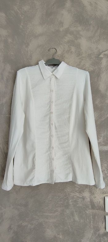 Blouse blanche façon tee-shirt Taille 40 Erfo