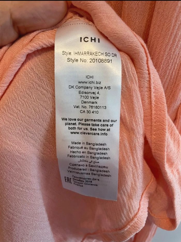 Robe longue rose taille XS Ichi - photo numéro 5