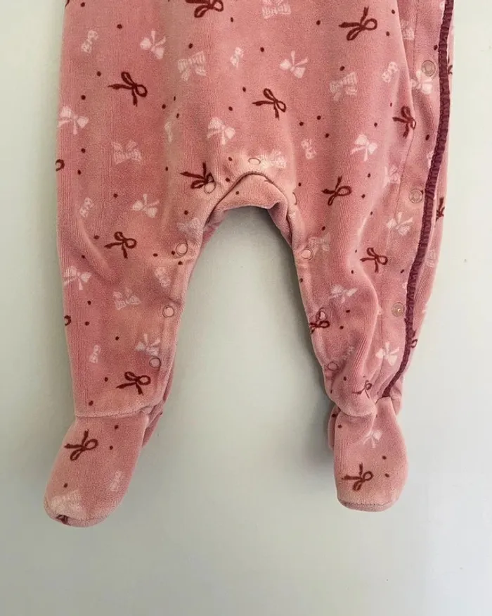 Pyjama en velours à col claudine 12 mois - Sergent Major 🎀 - photo numéro 3
