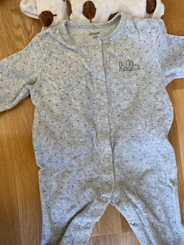Lot 3 pyjamas grenouillère bébé - photo numéro 3