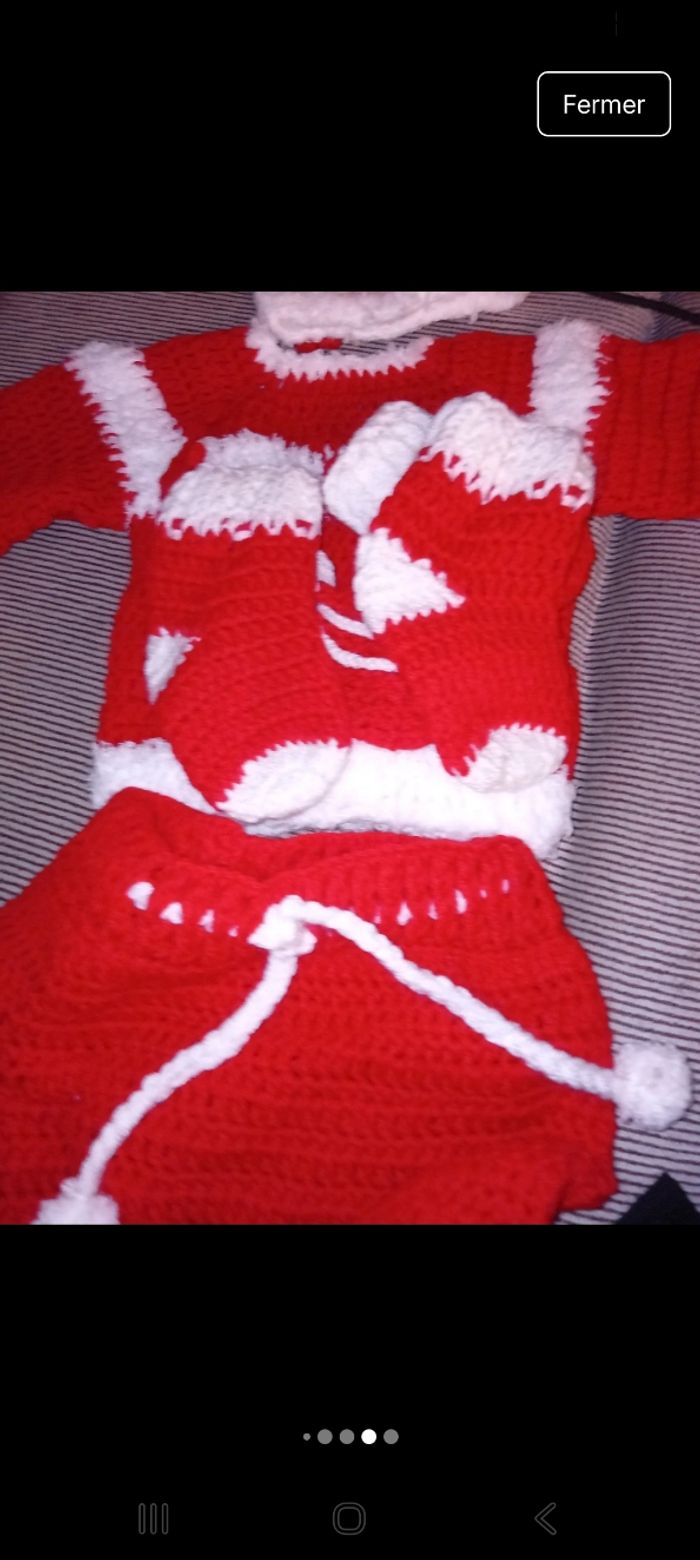 Ensemble neuf père Noël bergère de frabce 9/12 mois - photo numéro 4