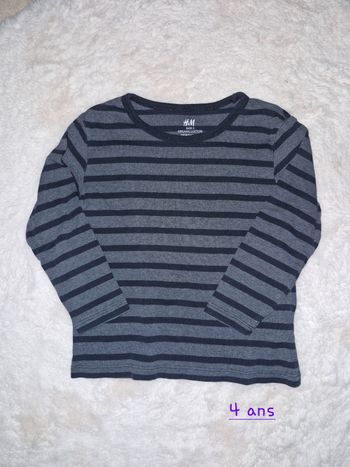 T-shirt manches longues garçon 4 ans