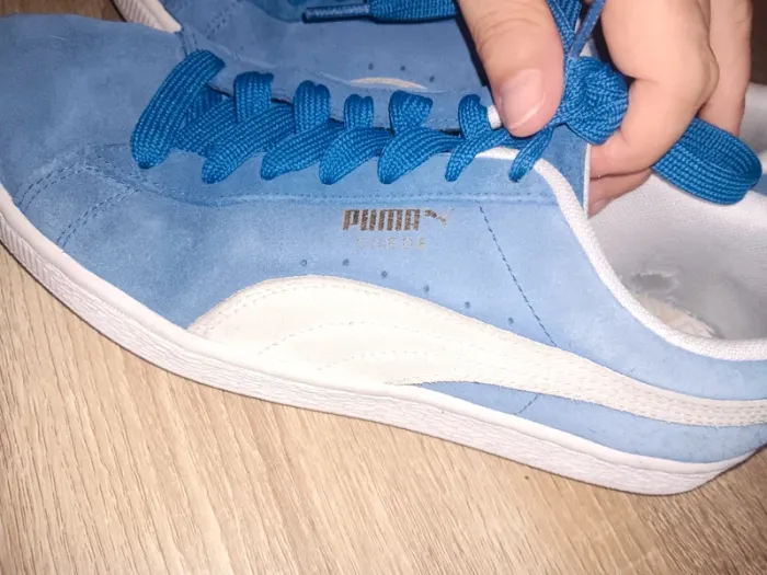 Baskets Puma taille 41 Suède Bleu Vintage Authentique - photo numéro 7