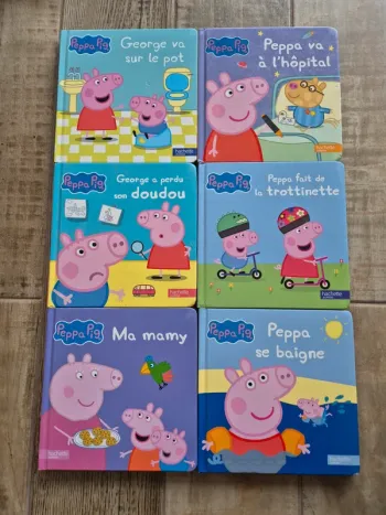 Lot de 6 livres cartonnés Peppa pig