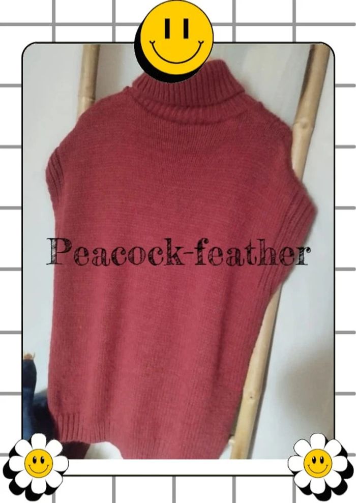Pull col roulé terracotta TU - photo numéro 6