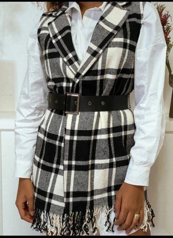 Veste sans manche avec ceinture 