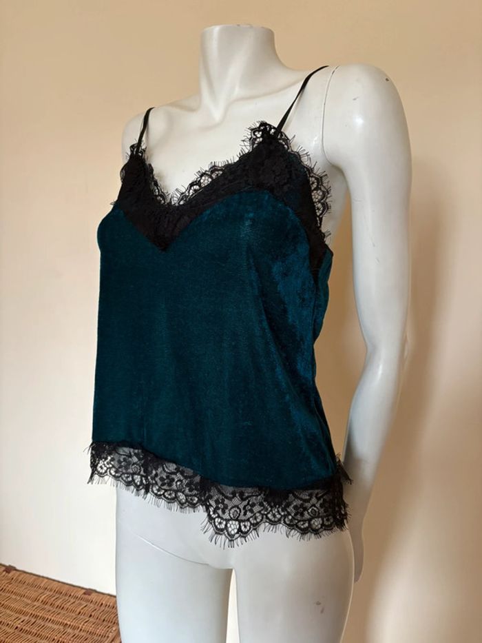 💙 Débardeur en velours bleu réglable Taille S 💙 - photo numéro 2