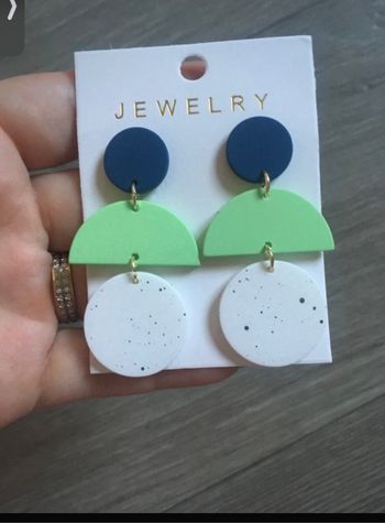 Boucles d’oreilles pendantes NEUVES pour femme forme géométrique