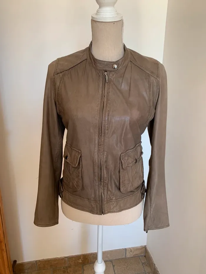 Veste en cuir d’agneau Maje taille M - photo numéro 7