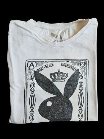 Tee-shirt Blanc Playboy -  38/M