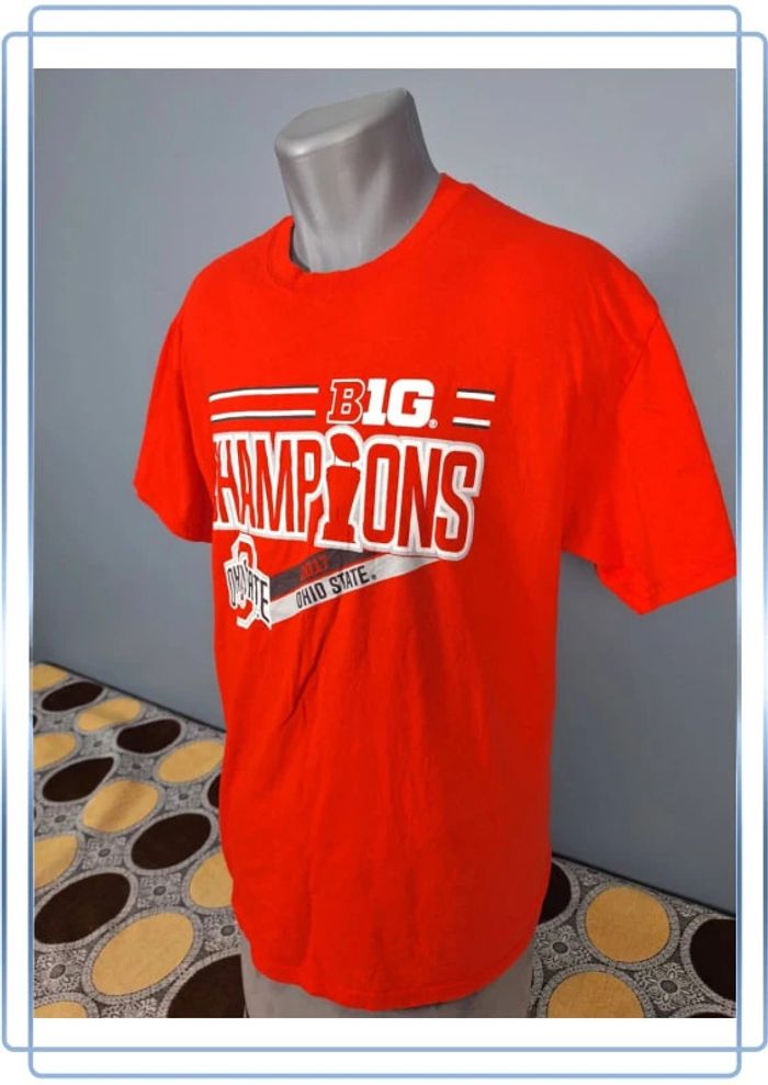 tee shirt vintage blue 84 / big 10 ohio state champions 2017/ rouge taille L (418) - photo numéro 4