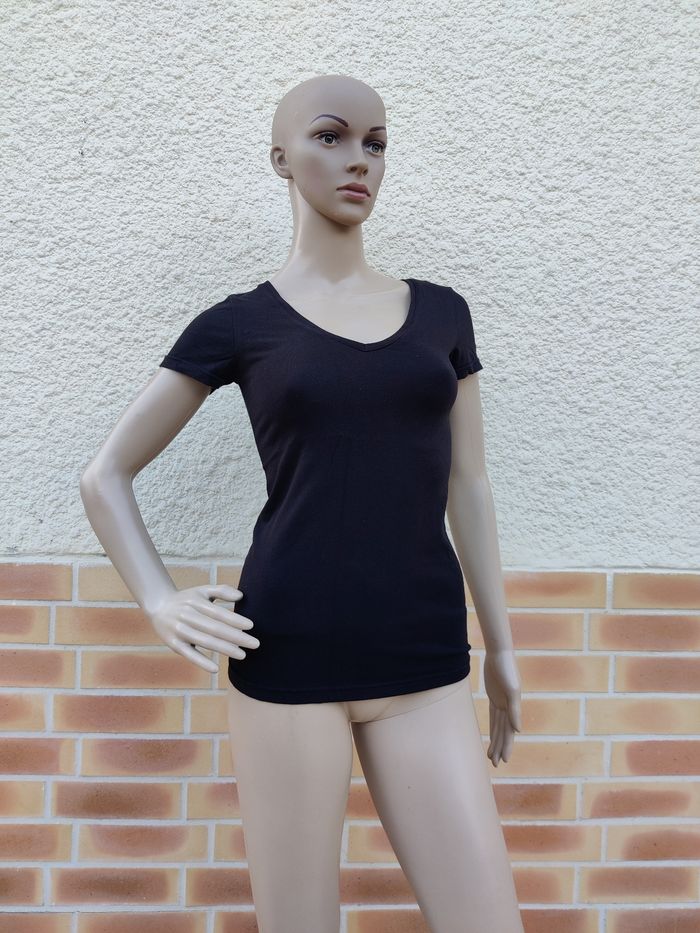 T-shirt femme enceinte manche courte noire taille XS - photo numéro 2