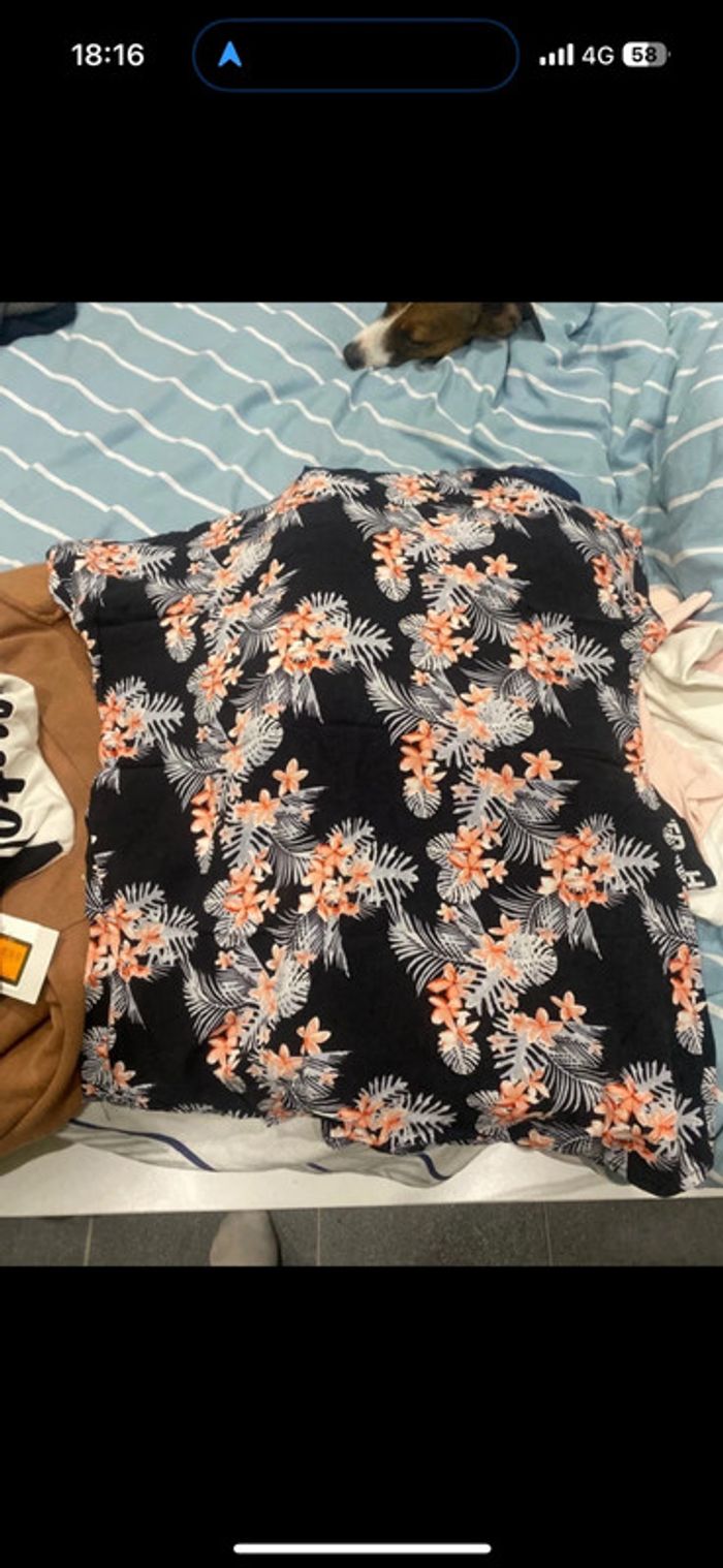 T-shirt fleuri gemo 16 ans - photo numéro 2