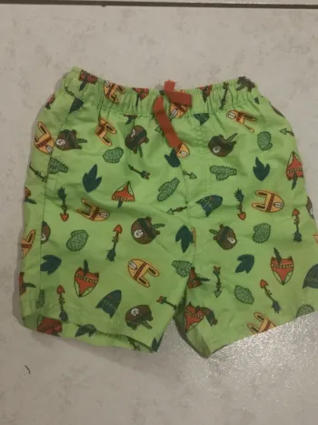 Maillot short de bain vert anis Orchestra 12 mois