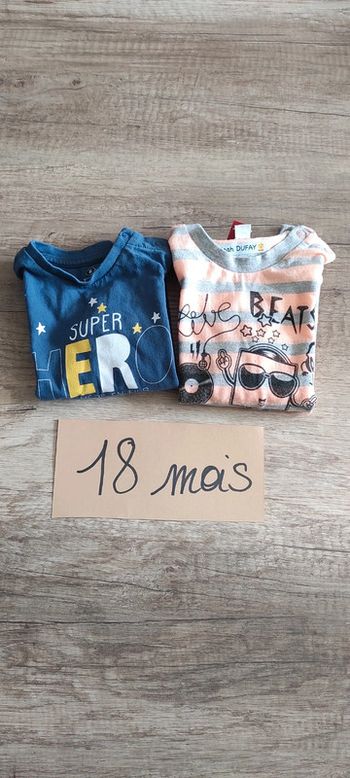 Lot de deux t-shirt manches longues