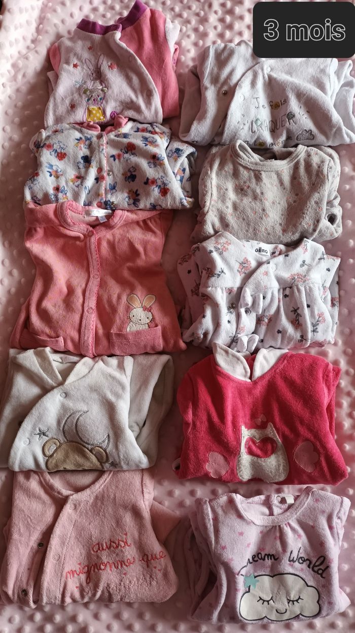 Lot 10 pyjamas 3mois