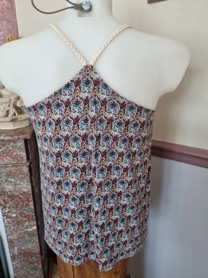 Blouse bretelle "cuir ecru" taille M