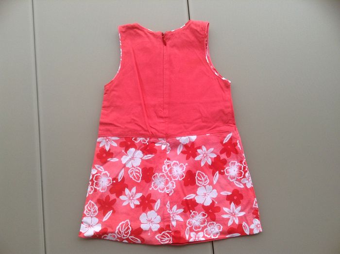 robe rouge à motif fleurs fille 6 mois - photo numéro 4