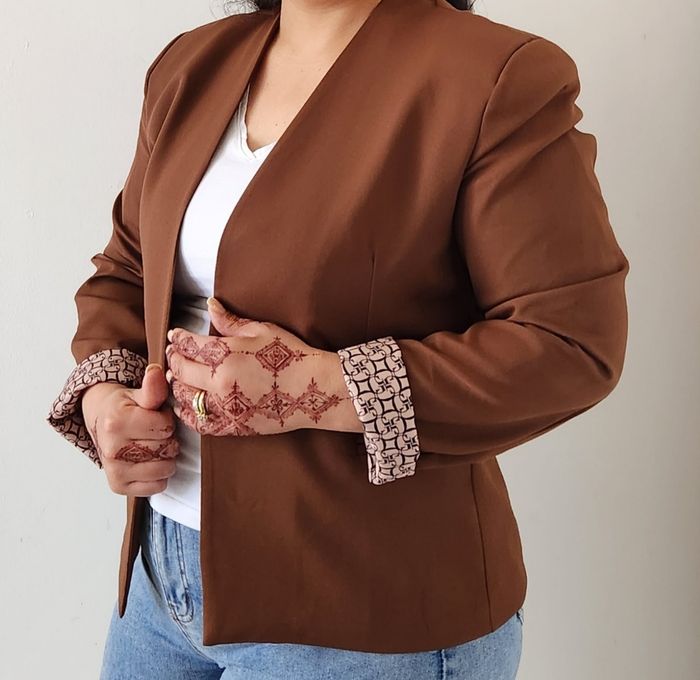 Veste tailleur marron Jade & Me XXL - photo numéro 2