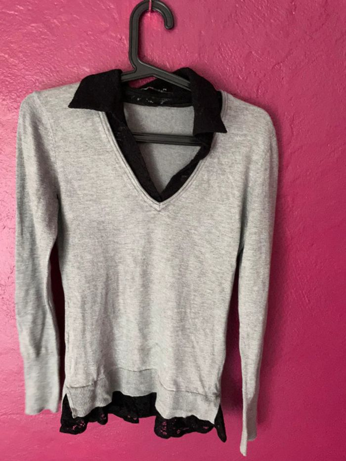 Pull Morgan - T36/S avec dentelle noir - photo numéro 3