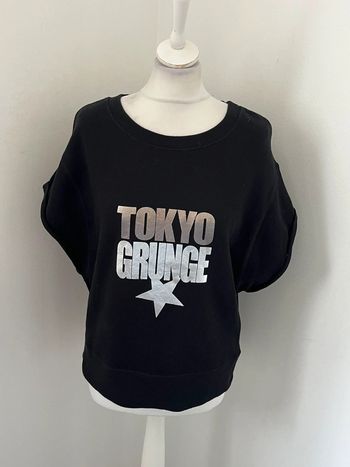 Sweat noir et argenté Sandro M comme neuf