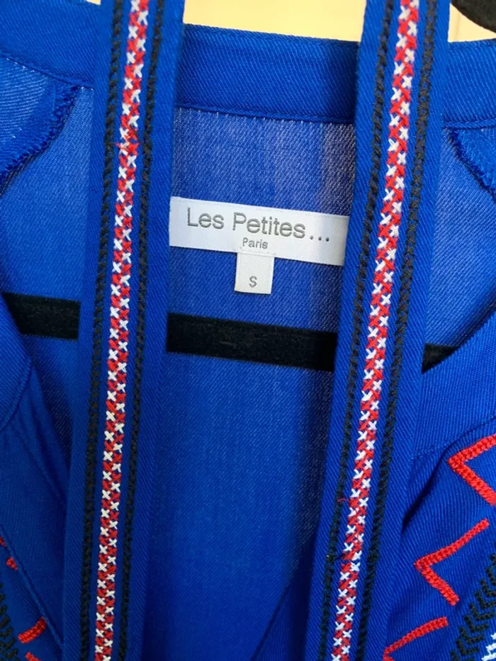 Robe bleu électrique brodée Les Petites taille S neuve - photo numéro 14