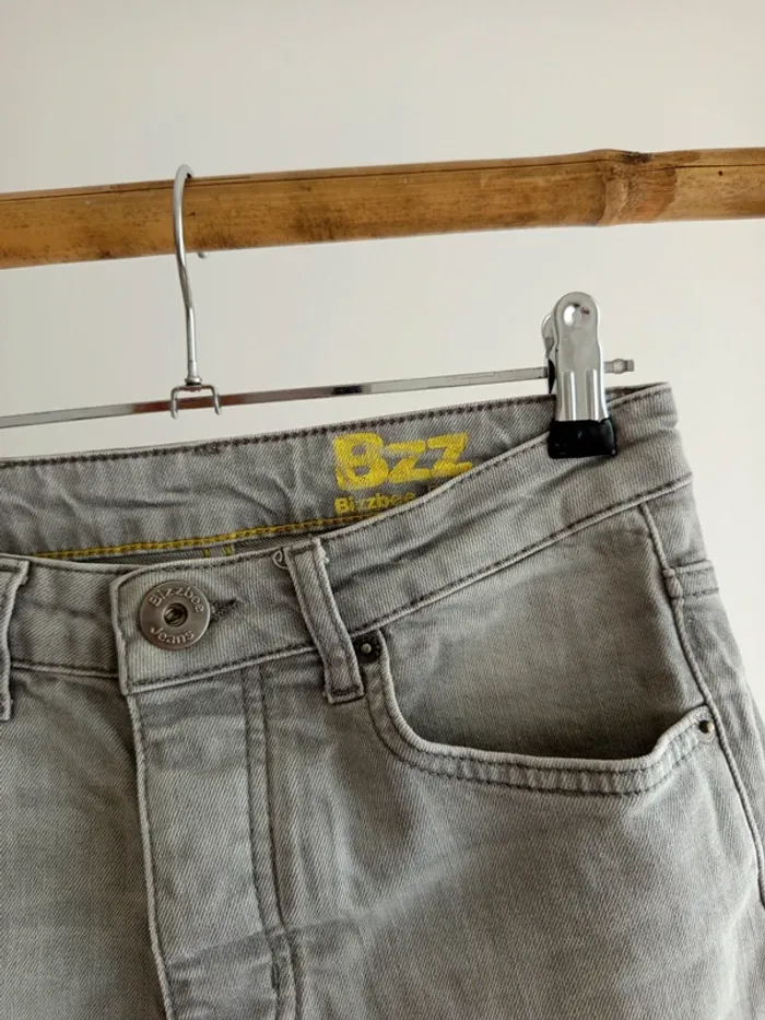 Short bermuda en jean gris Bizzbee 12 ans - photo numéro 4