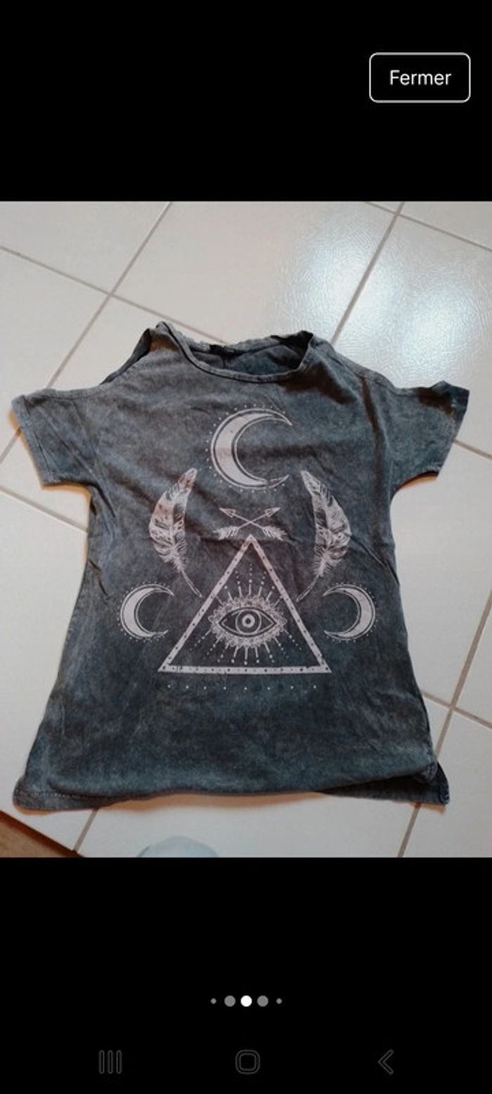 T-shirt femme gris New Look Wika epaulz dénudées - photo numéro 8