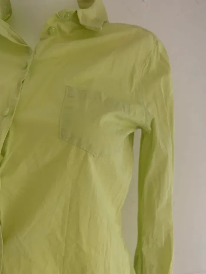 Chemise Sud express vert clair taille M 100%voton - photo numéro 4